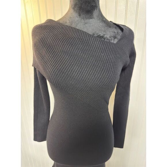 REVOLVE Line and Dot Black SYLVIE MIDI SWEATER DRESS XS - Picture 2 of 7